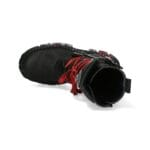 New Rock Boots WALL028B-C1 Unisex Metallic Black Leather Platform Gothic Boots - Knighthood Store