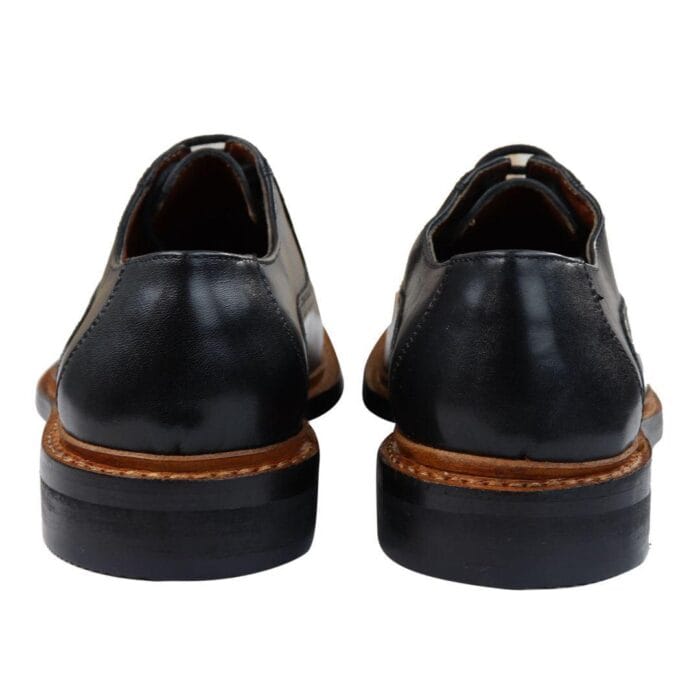 Zapatos Oxford Brogue para hombre, color tostado, marrón y negro, con cordones, de piel Goodyear Welted - Knighthood Store