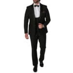 Costume smoking noir 3 pièces pour homme, col châle, robe de mariée formelle - Knighthood Store
