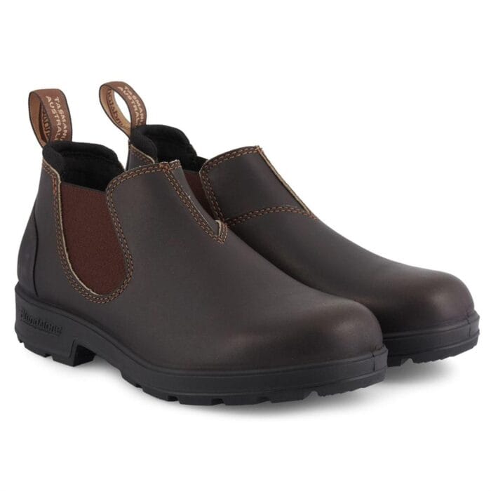 Blundstone 2038 Stivali bassi in pelle marrone, stile retrò vintage, slip-on - Knighthood Store