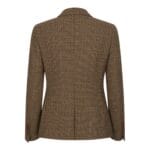 Women's Blazer Brown Tweed Tailored Fit Formal Jacket - Knighthood Store