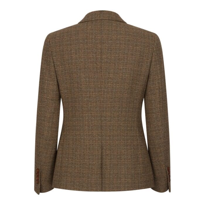 Damen Blazer Braun Tweed Tailored Fit Formelle Jacke - Knighthood Store