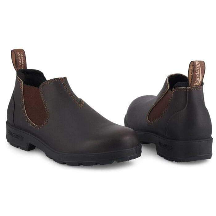 Blundstone 2038 Stivali bassi in pelle marrone, stile retrò vintage, slip-on - Knighthood Store