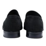 Mocassini da uomo, scarpe eleganti eleganti in pelle scamosciata, foderate, senza lacci, nere e marroni - Knighthood Store