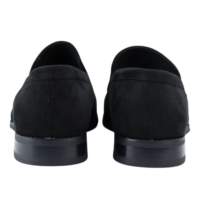Mocassini da uomo, scarpe eleganti eleganti in pelle scamosciata, foderate, senza lacci, nere e marroni - Knighthood Store