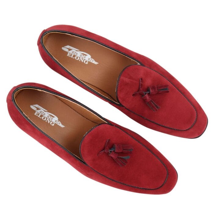 Herren Wildleder-Loafer, elegant, lässig, mit Quaste, Mokassins, Schlupfschuhe - Knighthood Store