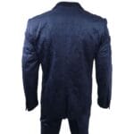 Herrenanzug Marc Darcy Samt Paisley Blau Passform 3-teilig Smoking Smoking Hochzeit - Knighthood Store
