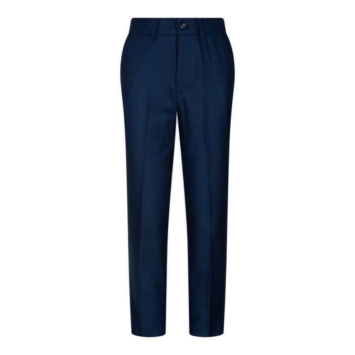 Traje de tweed azul marino de tres piezas para niño, estilo ojo de pájaro, elegante, formal, para boda, clásico, años 20 - Knighthood Store