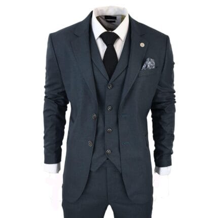 Abito da uomo 3 pezzi, classico, principe di Galles, verde oliva, da cerimonia, ufficio, stile retrò - Knighthood Store