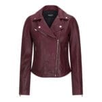 Damen Echtleder Bikerjacke Cross Zip Soft Slim Fit Brando Hellbraun Braun Schwarz Rot Gelb - Knighthood Store