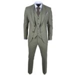 TruClothing TP-22 - Men's Sage 3 Piece Linen Summer Suit - Knighthood Store