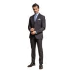 Abito classico da uomo grigio scuro 3 pezzi, vestibilità su misura - Knighthood Store