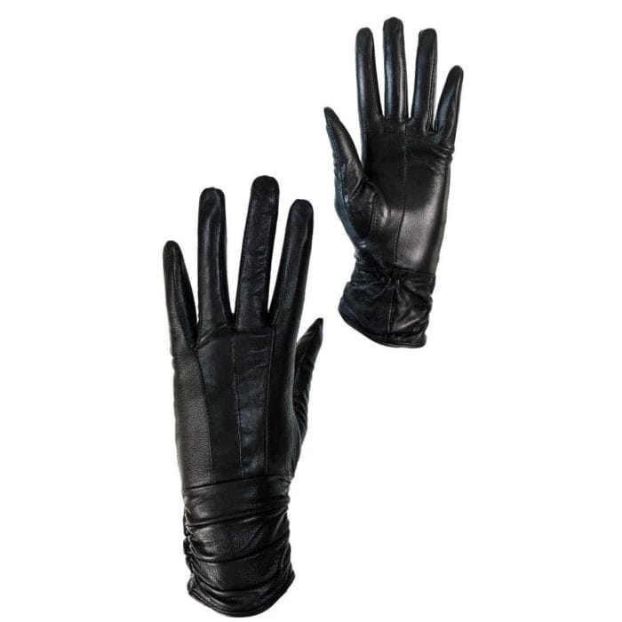 Damen Winterhandschuhe aus echtem Leder mit Fell-Fleece-Futter, warm, Geschenk für Damen, Touchscreen – Knighthood Store