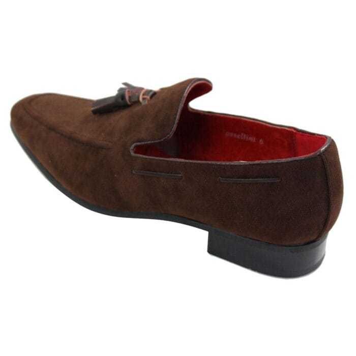 Mocassini da uomo in pelle scamosciata, scarpe da guida slip-on con nappe, eleganti e casual - Knighthood Store
