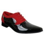 Chaussures homme en daim verni brillant, élégantes et formelles, à lacets, de créateur italien - Knighthood Store