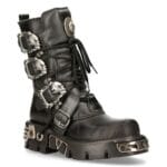 New Rock 391 S1 Reactor Boots Goth Metallic Alle Größen Unisex Schwarz Wadenlang - Knighthood Store