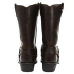 Unisex Real Leather Hi Biker Boots Rock Punk Grinders Buckle Cowboy Riding - Knighthood Store