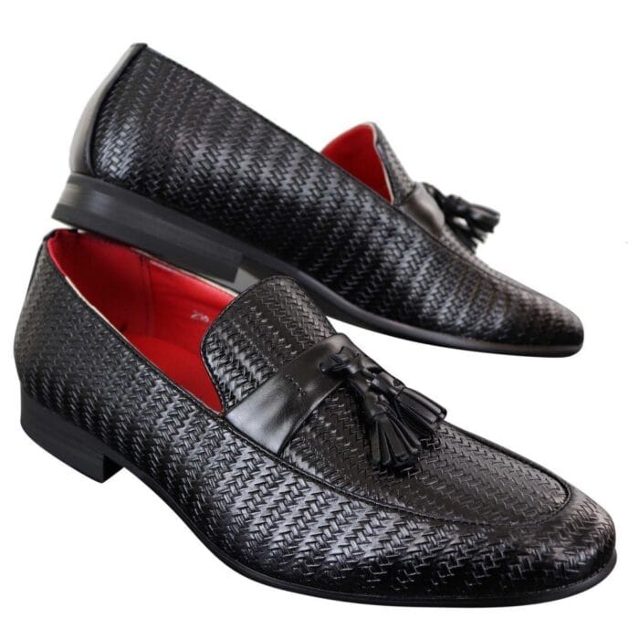 Mocassini da uomo classici vintage con nappe in pelle PU, eleganti e casual - Knighthood Store