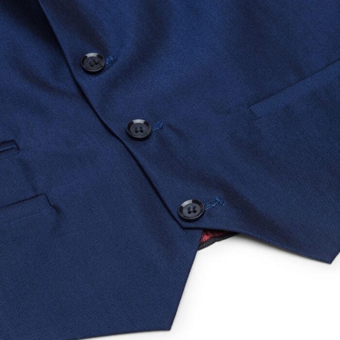 Traje de boda azul brillante de 3 piezas para niño, corte entallado, elegante y formal - Knighthood Store