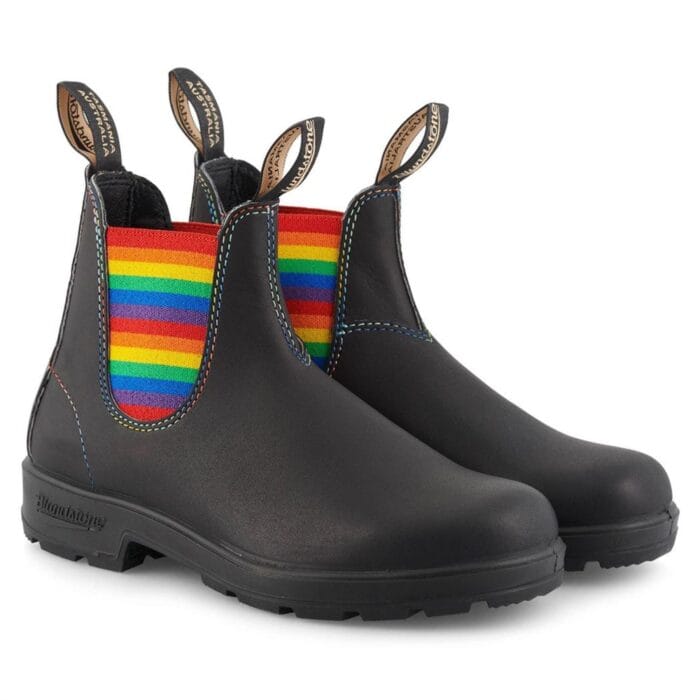 Botines Chelsea Blundstone 2105 de piel arcoíris negra, sin cordones - Tienda Knighthood