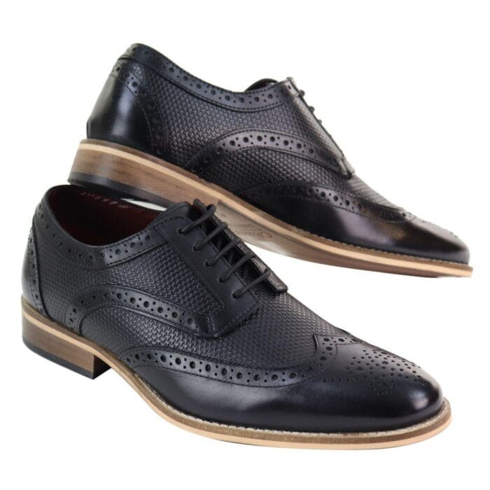 Zapatos brogue de cuero para hombre, Oxford, con cordones, estilo Gatsby, años 20, marrón, negro, Peaky Blinders - Knighthood Store
