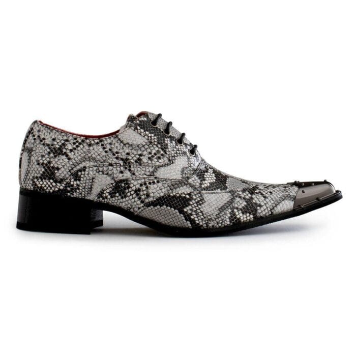 Zapatos de punta de metal para hombre, de ante, charol, con cordones, estilo vaquero, baile italiano - Knighthood Store