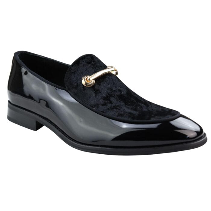 Herren Mokassin Halbschuhe Ledergefüttert Slipper Samt Elegant Formeller Schuh Schwarz Blau Rot - Knighthood Store