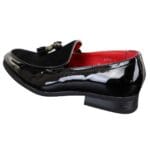 Mocasines de conducción para hombre, de piel sintética brillante, con borlas y charol, estilo informal elegante - Knighthood Store