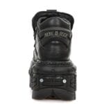 New Rock M-TANK106-C2 Unisex Black 100% Leather Goth Platform Space Shoes - Knighthood Store