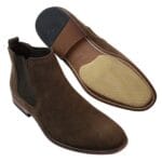 Stivaletti da uomo in pelle scamosciata italiana slip-on eleganti e casual, modello Desert Chelsea - Knighthood Store