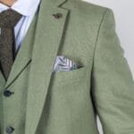 TruClothing TP-22 - Men's Sage 3 Piece Linen Summer Suit - Knighthood Store