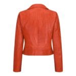 Damen Echtleder Bikerjacke Cross Zip Soft Slim Fit Brando Hellbraun Braun Schwarz Rot Gelb - Knighthood Store