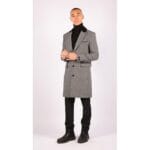 Giacca da uomo lunga 3/4 in tweed a spina di pesce, vestibilità Peaky Blinders - Knighthood Store
