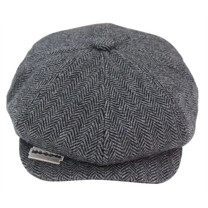 Mens Tweed Newsboy Peaky Blinder Baker Boy Razor Flat Cap Grandad Hat 8 Panel - Knighthood Store