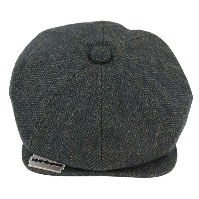 Mens Tweed Newsboy Peaky Blinder Baker Boy Razor Flat Cap Grandad Hat 8 Panel - Knighthood Store