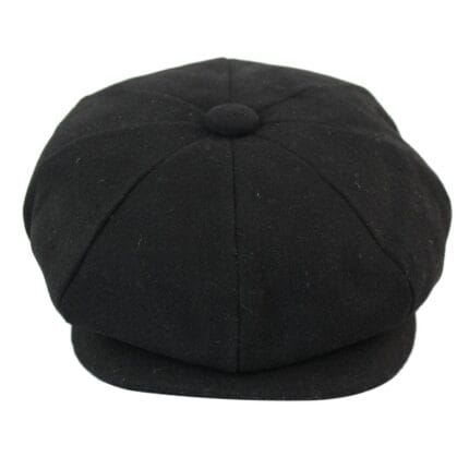 Mens Tweed Newsboy Cap Blinders Baker Boy Flat Grandad Hat 8 Panel Plain - Knighthood Store
