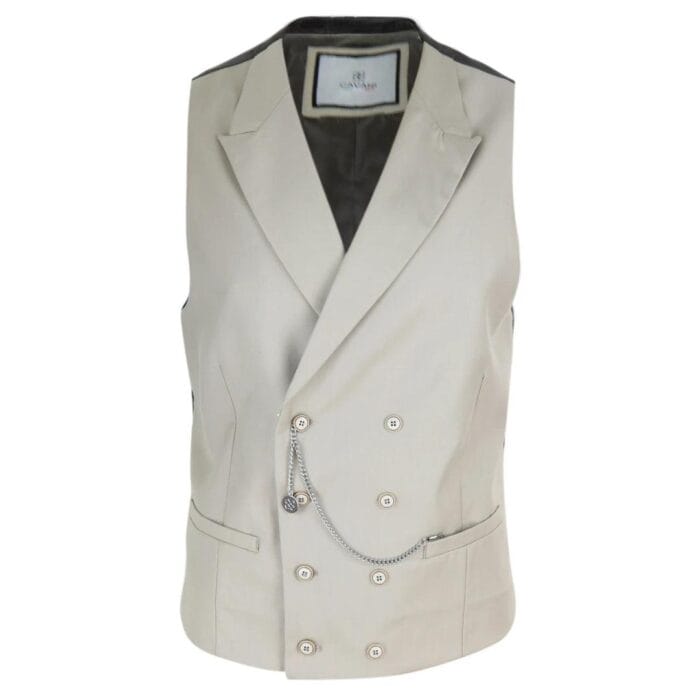 Herren Weste, zweireihig, 1920er Jahre, Scheuklappen, elegant, lässig, Tasche, Kette - Knighthood Store