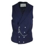 Mens Double Breasted Waistcoat 1920s Blinders Smart Casual Pocket Chain - Knighthood Store