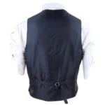 Mens Double Breasted Waistcoat 1920s Blinders Smart Casual Pocket Chain - Knighthood Store