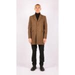 Manteau 3/4 long pour homme, coupe slim, en laine, coupe Blinders - Knighthood Store