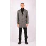 Manteau 3/4 long pour homme, coupe slim, en laine, coupe Blinders - Knighthood Store