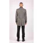 Manteau 3/4 long pour homme, coupe slim, en laine, coupe Blinders - Knighthood Store