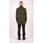 Manteau 3/4 long pour homme, coupe slim, en laine, coupe Blinders - Knighthood Store