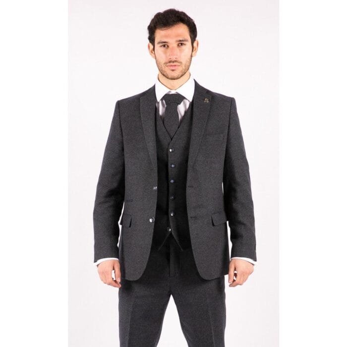 Abito da uomo in tweed di lana, 3 pezzi, autentico stile anni '20, vestibilità classica su misura - Knighthood Store