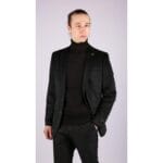 Herren-Blazer aus Samt, Anzugjacke, 2 Knöpfe, elegant, leger, formell, maßgeschneiderte Passform – Knighthood Store