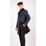 Giacca da uomo lunga 3/4 in tweed a spina di pesce, vestibilità Peaky Blinders - Knighthood Store