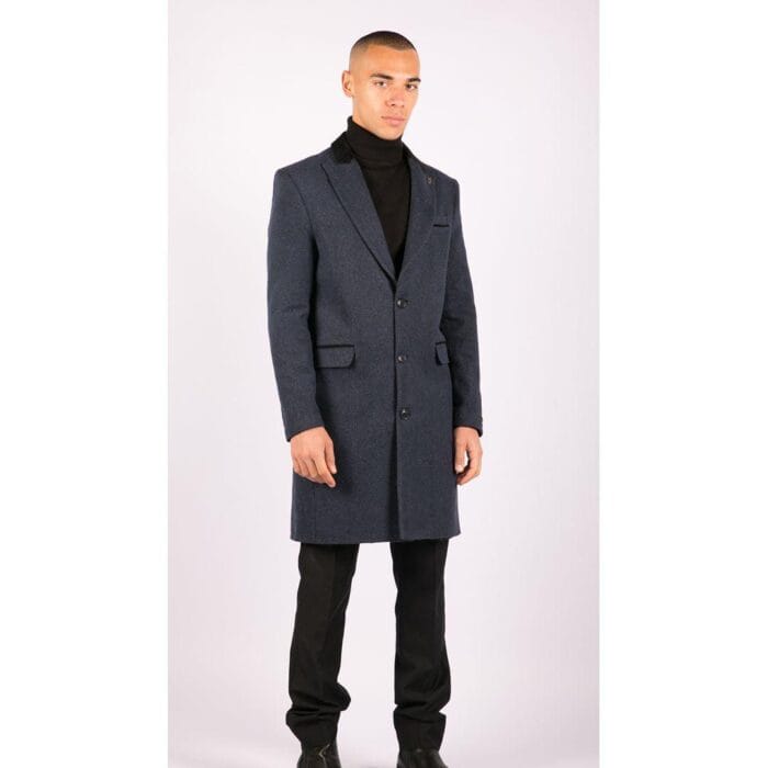 Chaqueta de abrigo 3/4 para hombre, de tweed con espiga, corte Peaky Blinders - Tienda Knighthood
