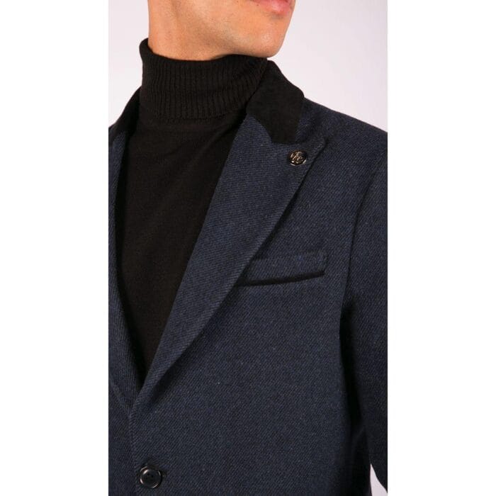 Chaqueta de abrigo 3/4 para hombre, de tweed con espiga, corte Peaky Blinders - Tienda Knighthood