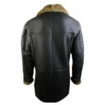 Giacca da uomo in vera pelle di pecora Crombi Duffle marrone 3/4, classica, marrone zenzero - Knighthood Store