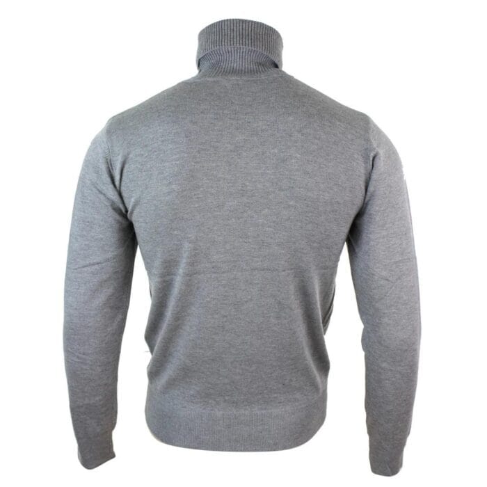 Herren Slim Fit Polar Rollkragenpullover Leichter, taillierter Kaschmir-Woll-Mix Grau Schwarz Marine - Knighthood Store